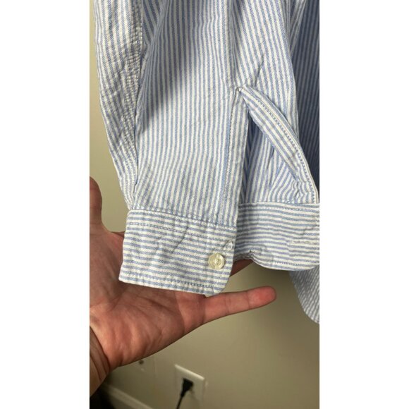 NANAMICA JAPAN STRIPED BLUE DRESS SHIRT XL - Picture 4 of 8